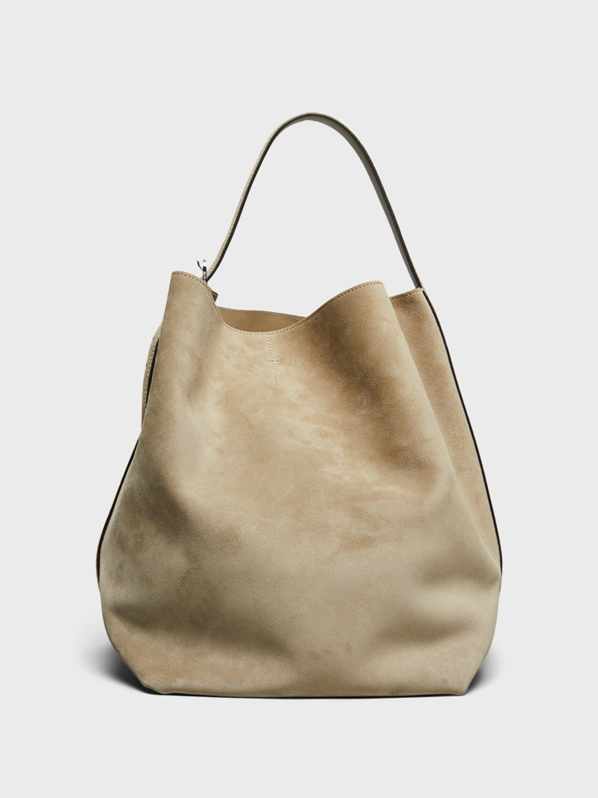 TOTEME - Suede Belted Tote Bag in Desert