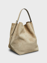 TOTEME - Suede Belted Tote Bag in Desert