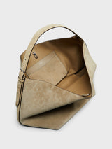 TOTEME - Suede Belted Tote Bag in Desert