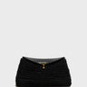 TOTEME - T-Lock Woven-Leather Clutch in Black