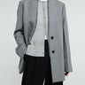TOTEME - Raw Lapel Jacket in Pale Grey Melange