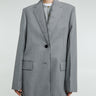 TOTEME - Raw Lapel Jacket in Pale Grey Melange