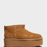 UGG - Classic Ultra Mini Platform Boots in Chestnut Brown