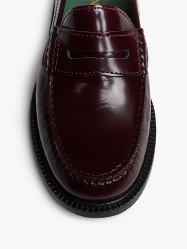 Vinny's - Yardee Moccasin Loafers in Burgundy Polido