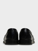 Vinny's - Michel Mocassin Shoes in Black Leather