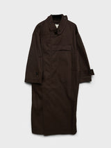 AF Agger - Water Resistant Coat in Dark Brown