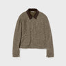 Auralee - Homespun Tweed Zip Blouson in Brown