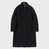 Auralee - Sponge Bonded Wide Wale Wool Soutien Collar Coat in Black