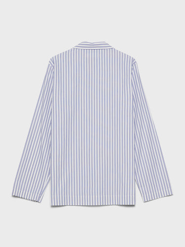 Tekla - Poplin Pyjamas Shirt in Skagen Stripes