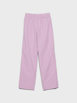 Tekla - Poplin Pyjamas Pants in Purple Pink Stripes