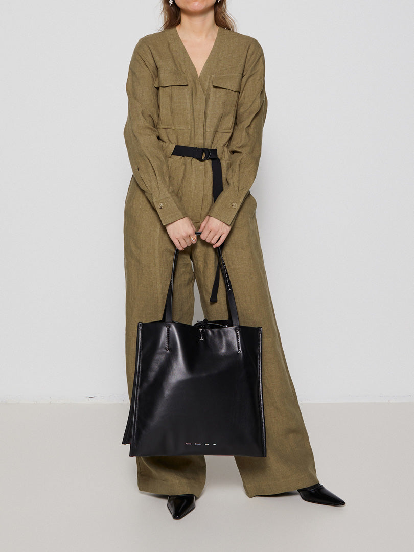 Linen Boilersuit in Loden