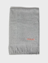 Acne Studios - Fringe Wool Scarf in Light Grey Melange