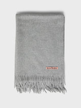 Acne Studios - Fringe Wool Scarf in Light Grey Melange