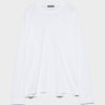 Acne Studios Face - Elwood Face Long Sleeved Tee in Optic White