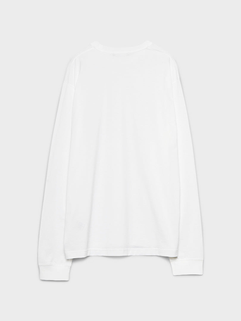 Acne Studios Face - Tshirt052 L/S Tee in Optic White