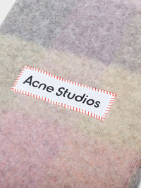 Acne Studios - Mohair Checked Scarf in Fuchsia, Lilac and Pink