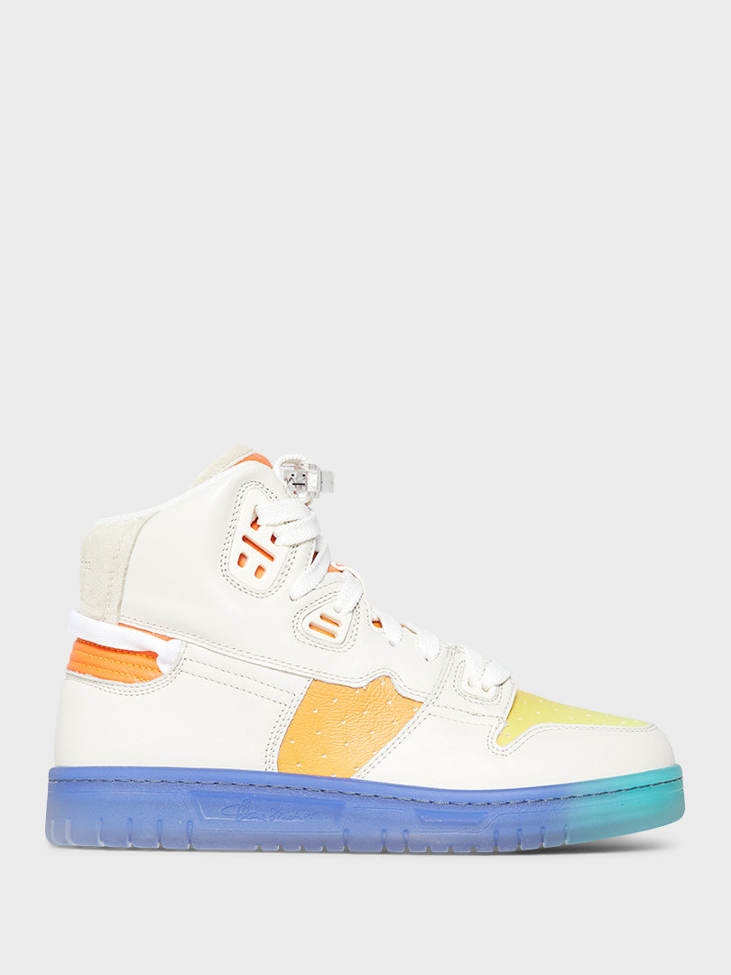 Acne Studios Face - High Spectrum W Sneakers in Off White and Multi