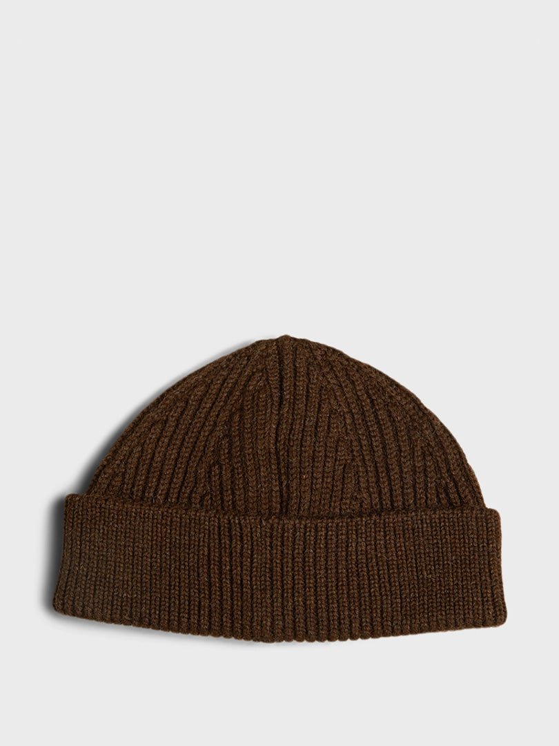 Andersen-Andersen - Short Beanie in Natural Brown