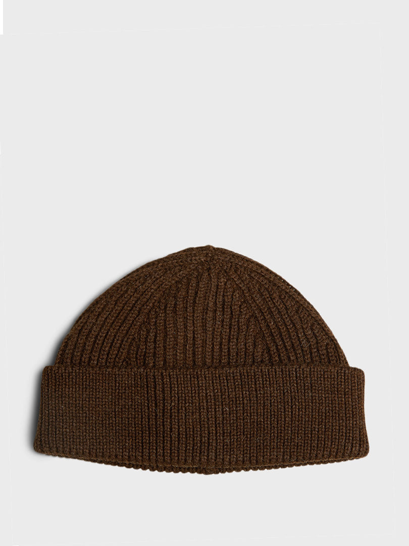 Andersen-Andersen - Short Beanie in Natural Brown