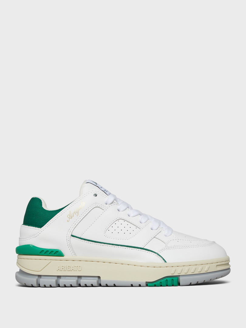 Axel Arigato - Women's Area Lo Sneakers in White and Kale Green
