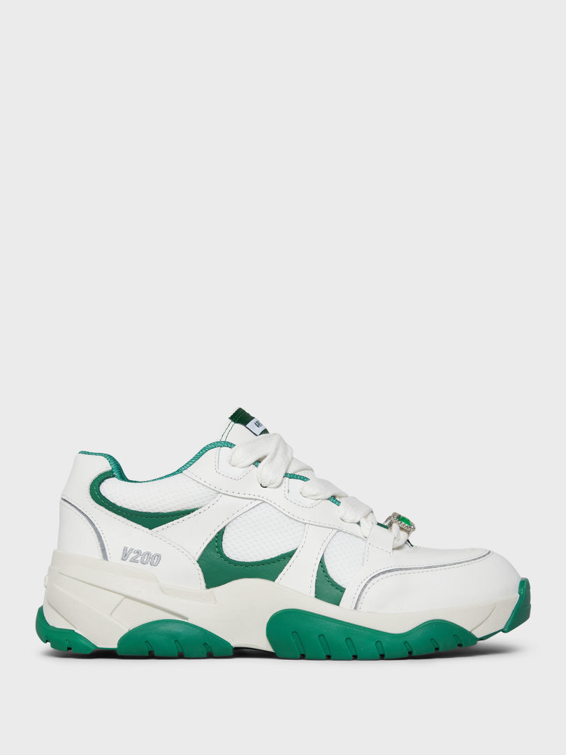 Axel Arigato - Catfish Sneakers in White and Kale Green