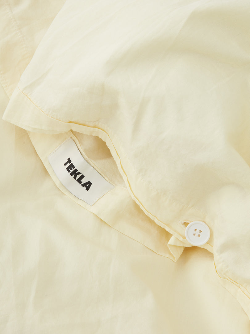 Percale Duvet Cover in Sun Bleached Yellow