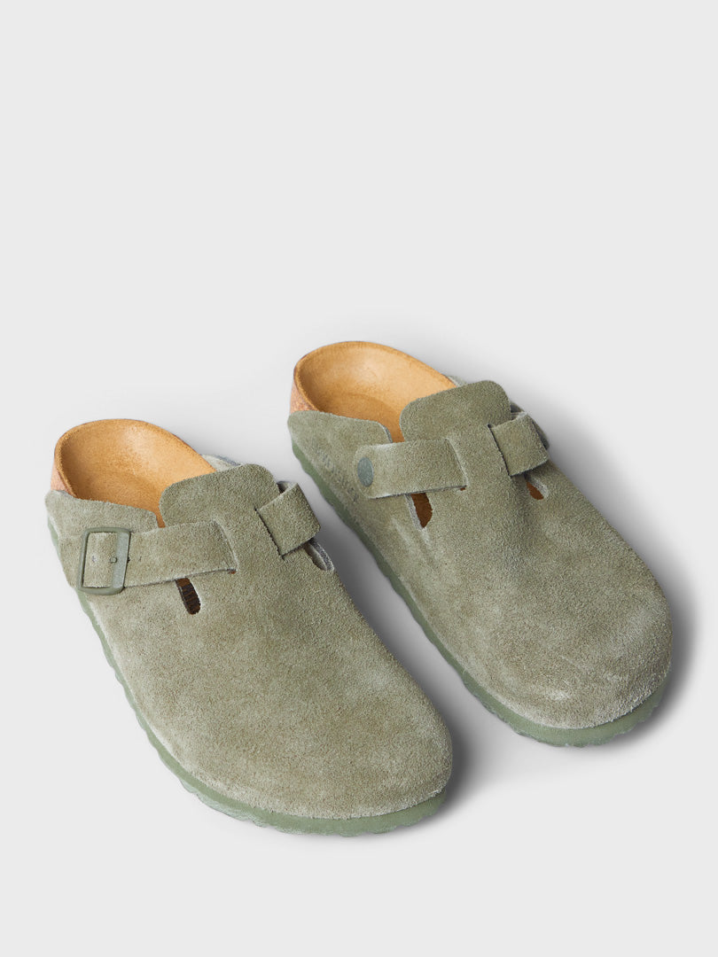 Boston Suede Sandals in Thyme