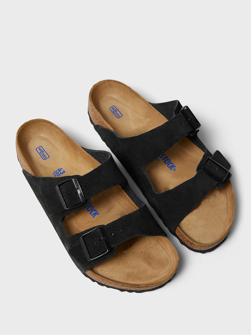 Arizona Regular Sandals in Suede Black