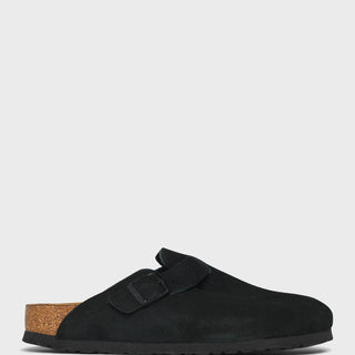 Birkenstock - Boston Suede Sandals in Black