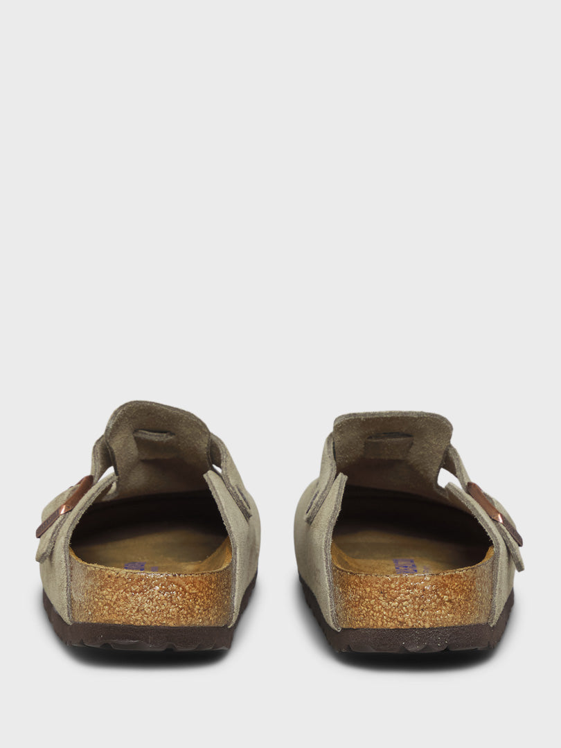 Birkenstock Boston Suede Sandals in Taupe – Stoy - Main Image