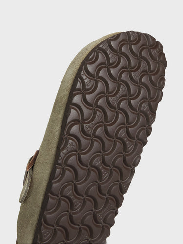 Birkenstock - Boston Suede Narrow Sandals in Taupe