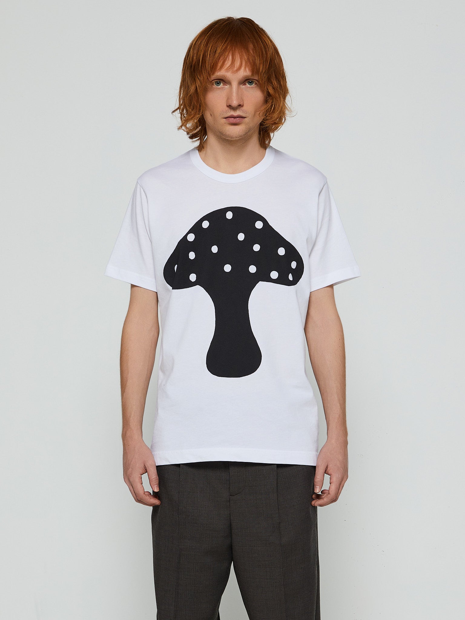Comme des Garçons SHIRT -  Mushroom T-Shirt in White