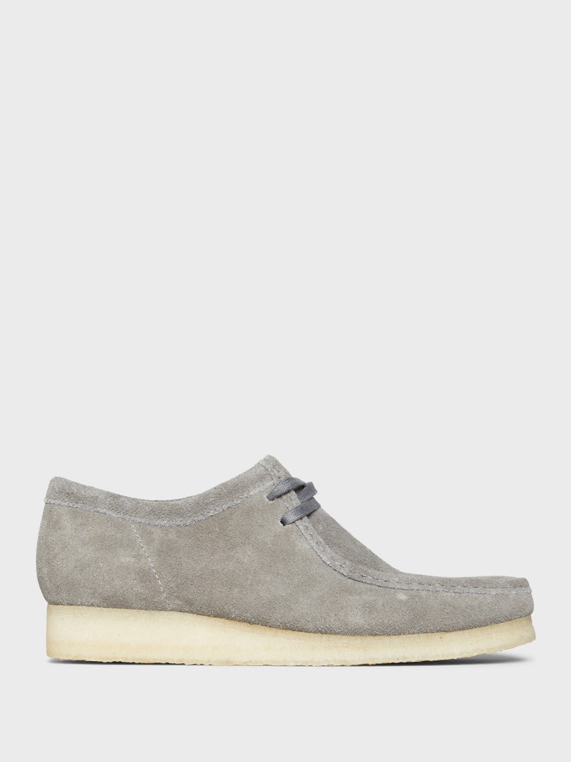 Clarks - Wallabee Shoes in Grey Suede