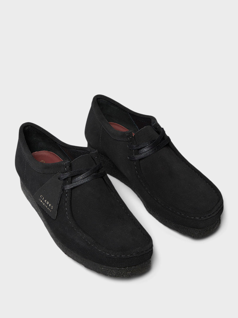 Women's Wallabee Shoes in Black Suede