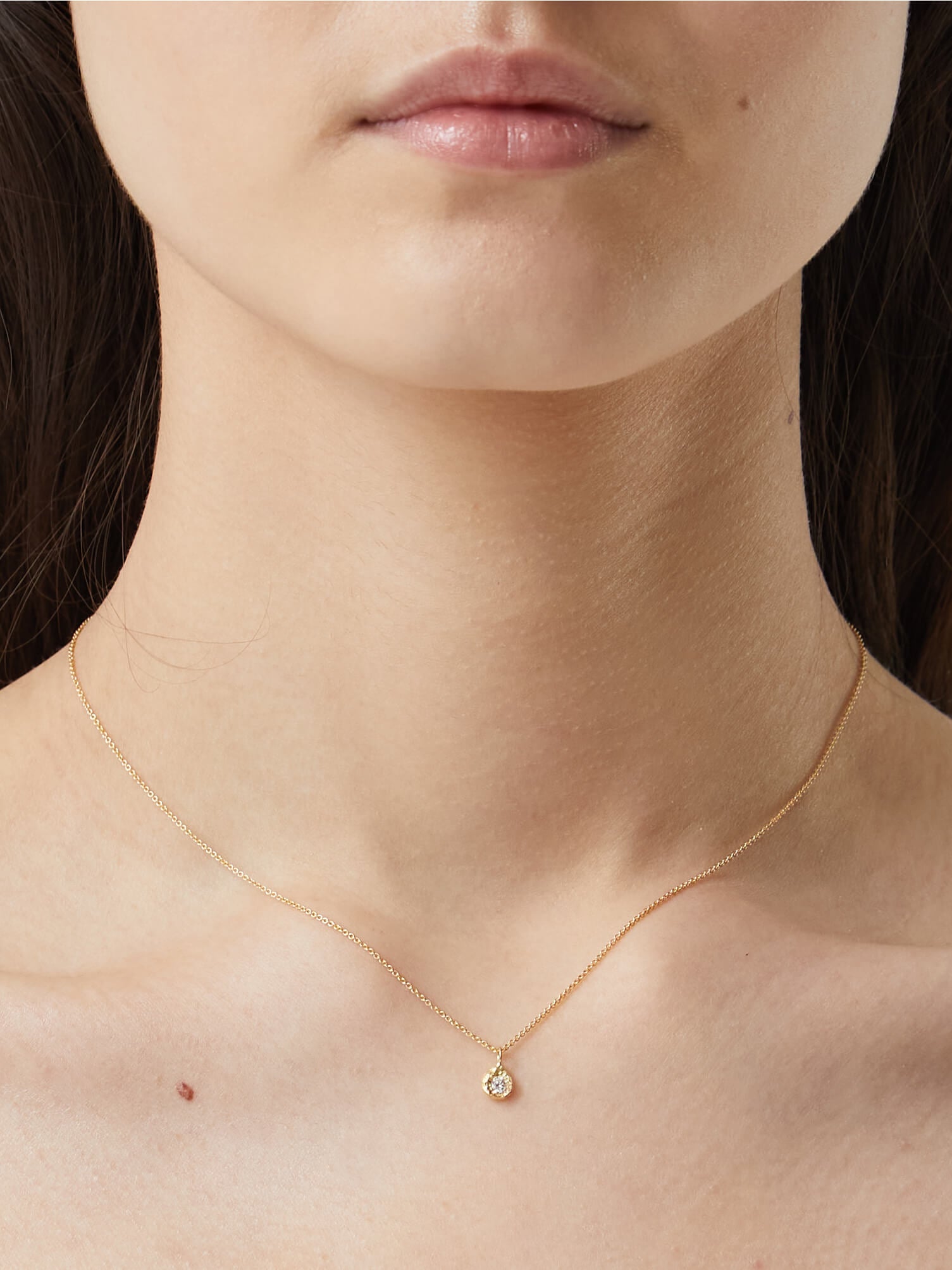 Iman 0.10ct Necklace in 18k Yellow Gold