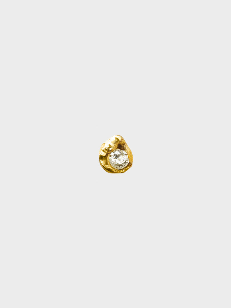 Solitaire 0.10ct Ørering i 18k Guld