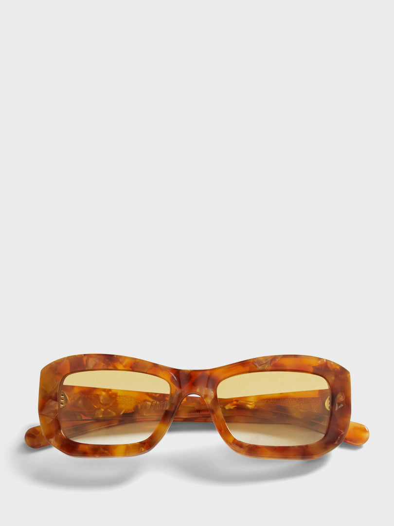 Flatlist - Norma Sunglasses in Fancy Amber Tortoise and Amber Gradient Lens
