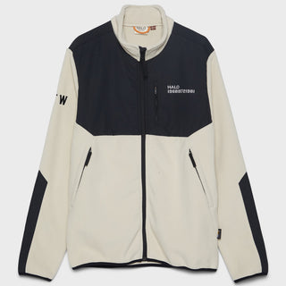 HALO - Blocked Zip Fleece Jacket in Oyster Gray
