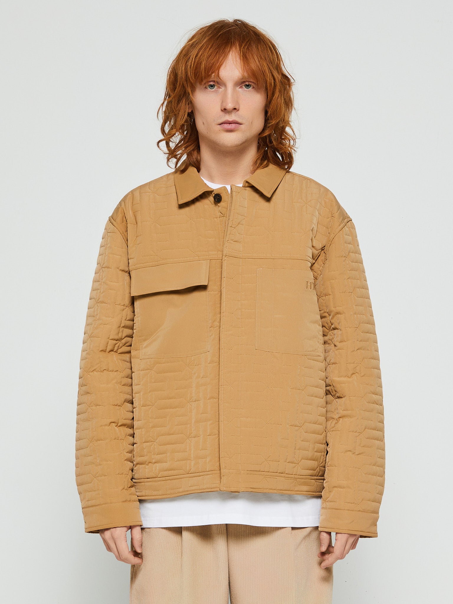 H Quilted Jacket in Khaki