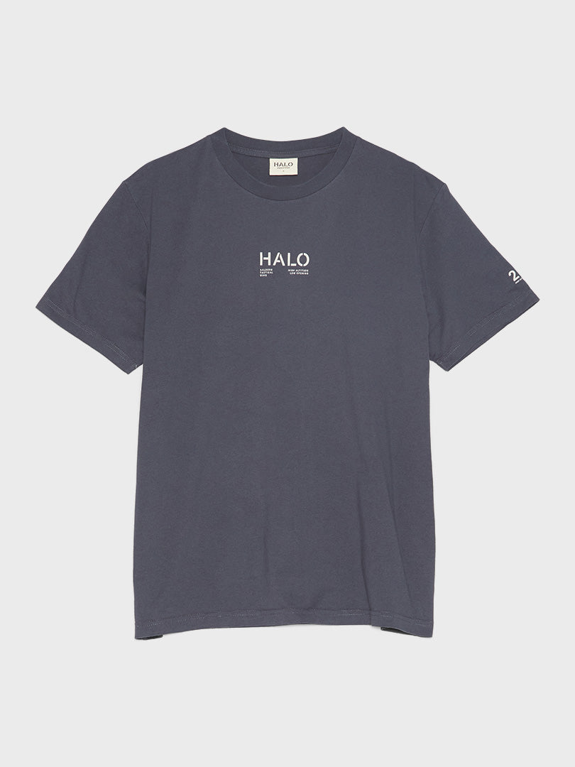 Halo - Cotton T-Shirt in Ebony