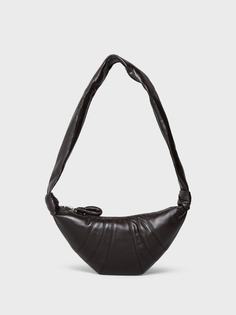 Lemaire - Small Croissant Bag in Dark Chocolate