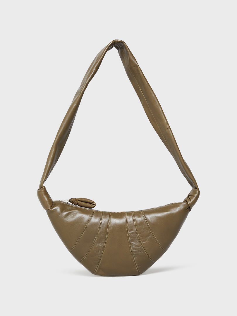 Lemaire - Small Croissant Bag in Dark Olive