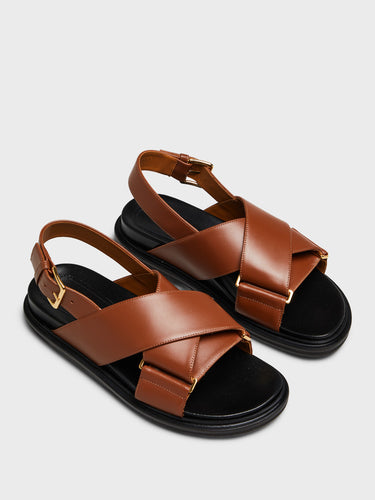 Marni - Fussbett Sandals in Maroon