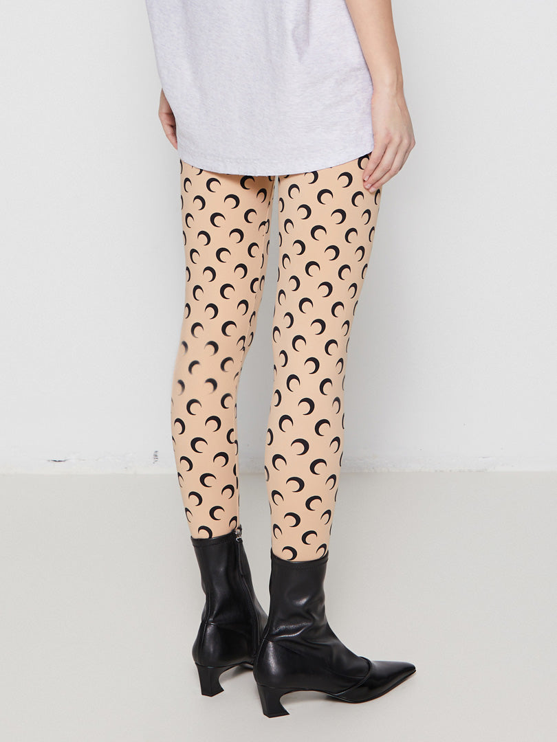 Nicki Minaj leopard print and black stretchy leggings pants women's size  medium
