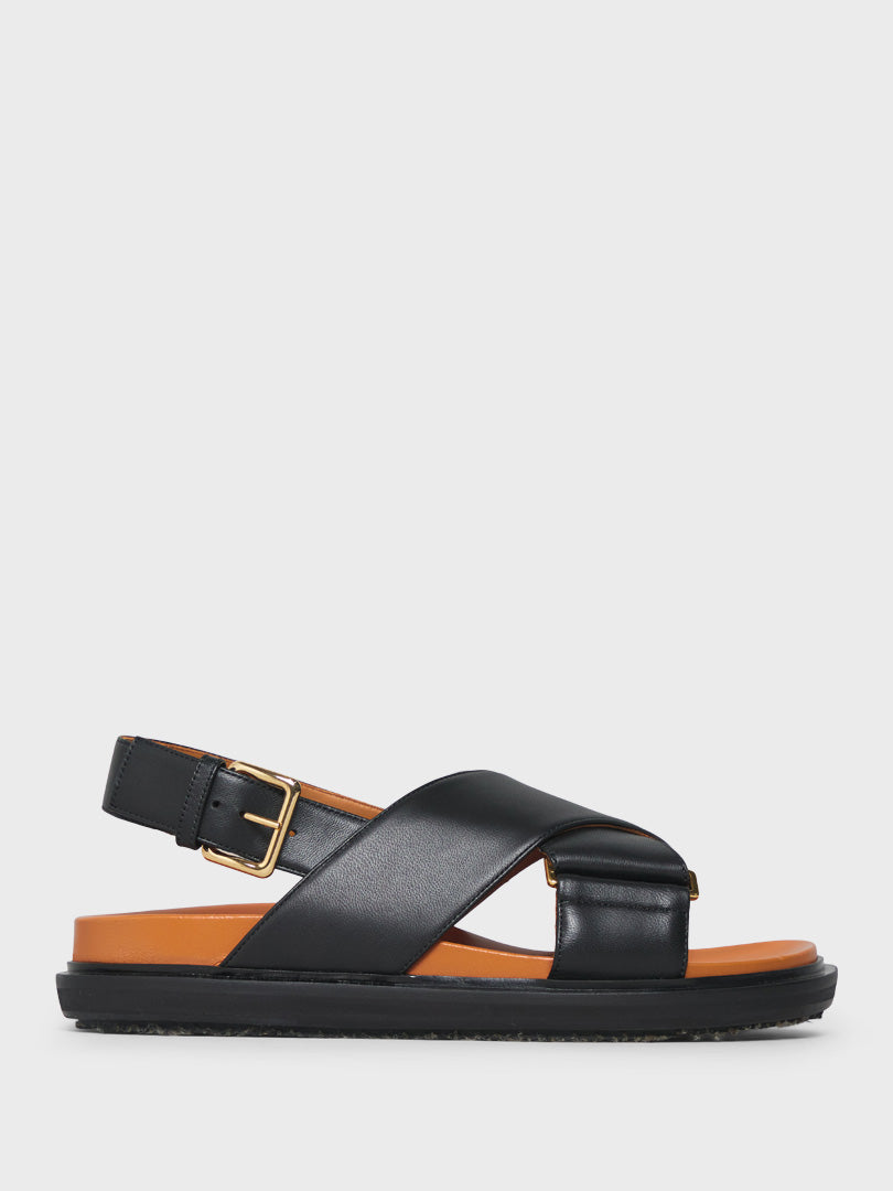 Marni - Fussbett Sandals in Black and Brown