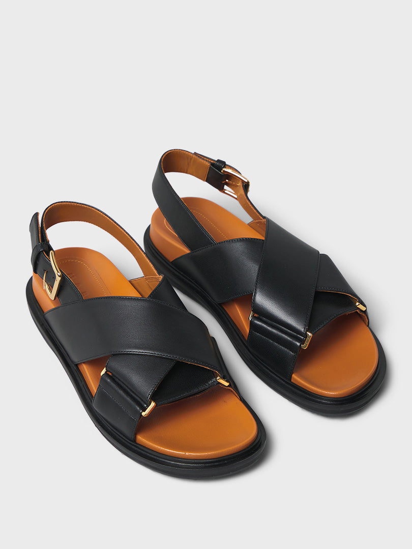 Fussbett Sandals in Black and Brown
