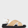 Marni - Fussbett Sandals in Natural, White and Black