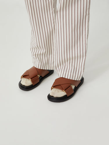 Marni - Fussbett Sandals in Maroon
