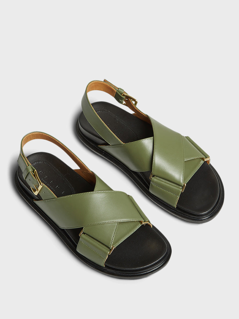 Fussbett Sandal i Olive Green