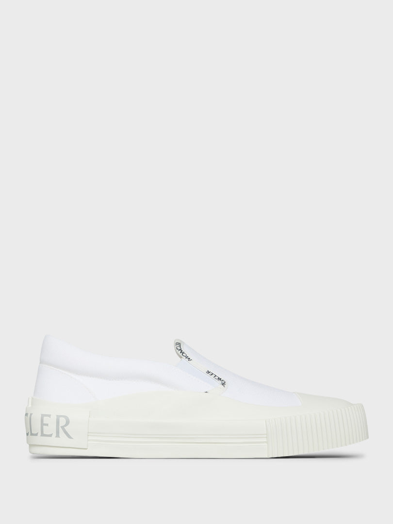 Moncler - Glissiere Tri Slip-Ons Shoes in White